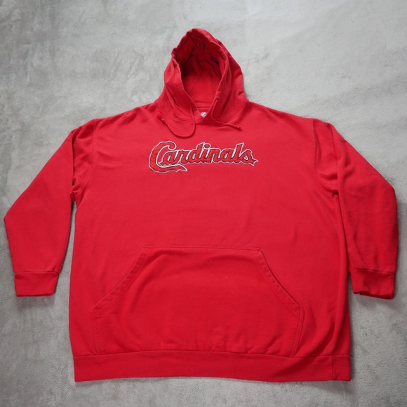 St. Louis Cardinals Red Hoodie Mens 3XT Embroidered Logo Majestic MLB - Picture 1 of 12